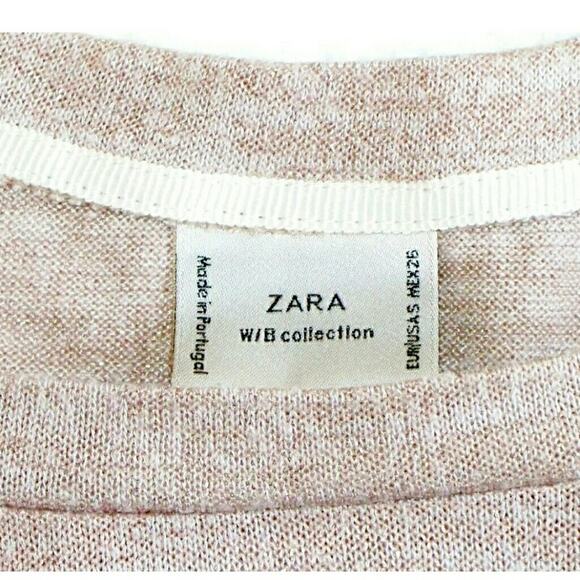 ZARA The World Is My Catwalk high low slub knit graphic tee Size S - Picture 5 of 7